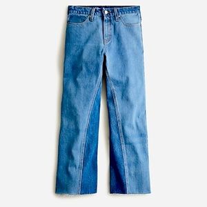 New with Tag slim wide-leg jean in Medium Indigo Patchwork - size 30